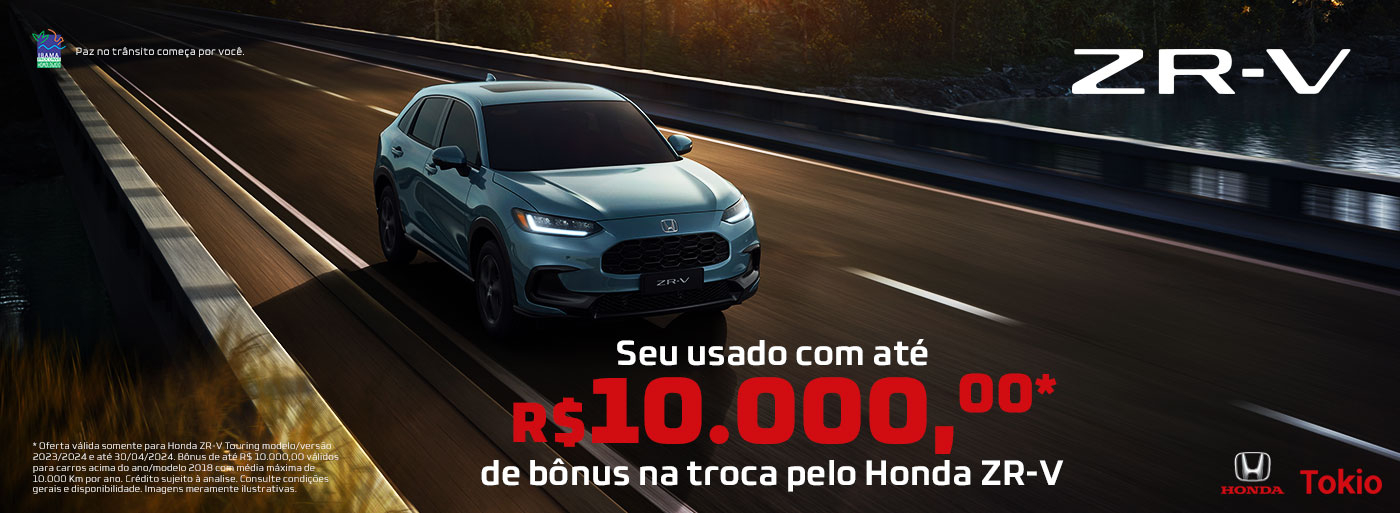 Oferta Honda ZR-V Bônus R$ 10.000,00